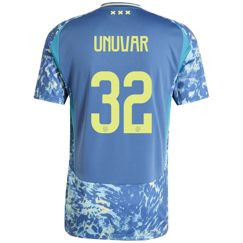 Herren Naci Ünüvar #32 Grau Blau Gelb Auswärtstrikot Trikot 2024/25 T-Shirt Belgien