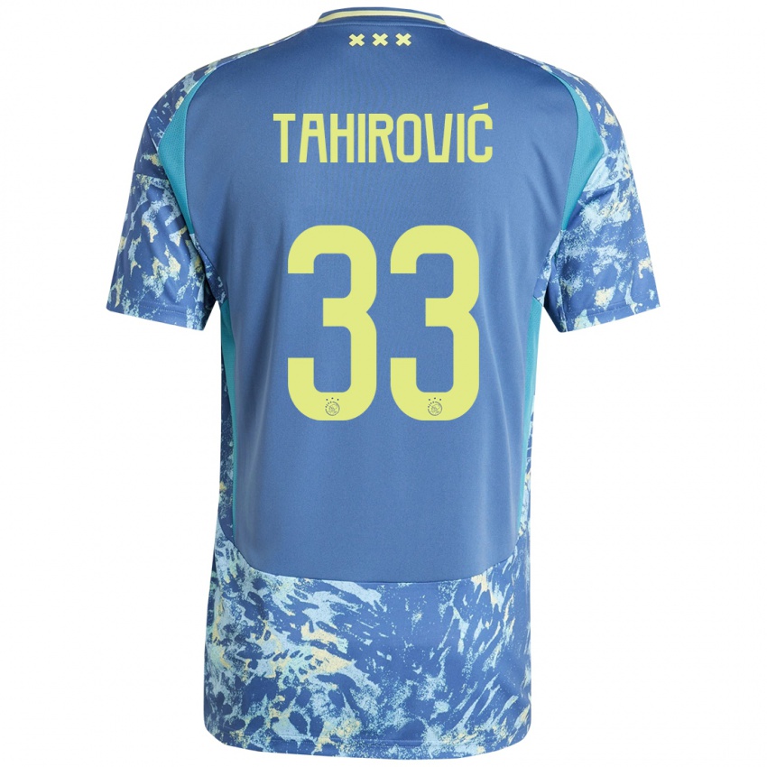 Herren Benjamin Tahirovic #33 Grau Blau Gelb Auswärtstrikot Trikot 2024/25 T-Shirt Belgien