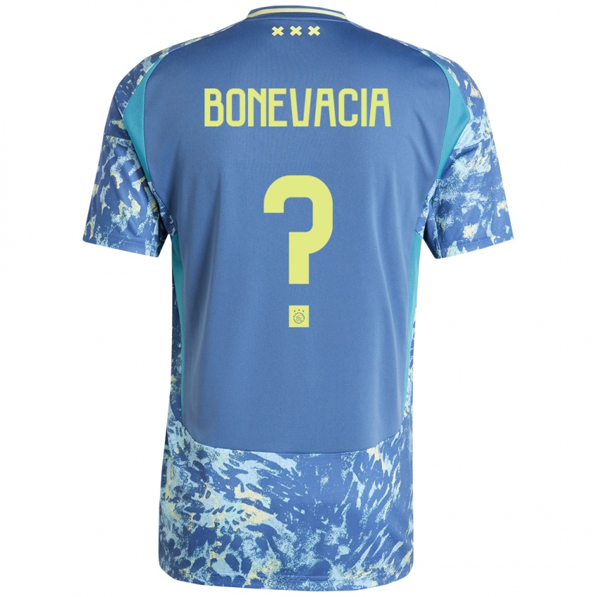 Heren Giuliano Bonevacia #0 Grijs Blauw Geel Uitshirt Uittenue 2024/25 T-Shirt België