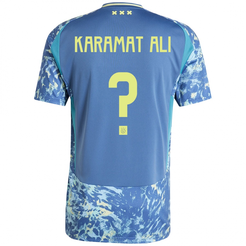 Heren Yaïr Karamat Ali #0 Grijs Blauw Geel Uitshirt Uittenue 2024/25 T-Shirt België