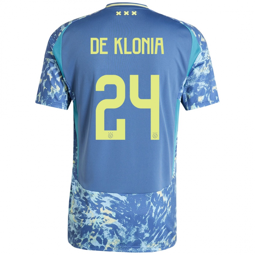 Heren Daliyah De Klonia #24 Grijs Blauw Geel Uitshirt Uittenue 2024/25 T-Shirt België