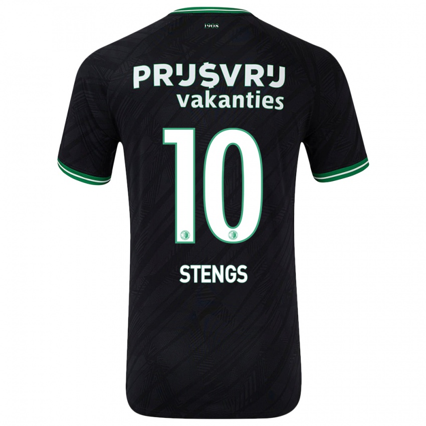 Herren Calvin Stengs #10 Schwarz Grün Auswärtstrikot Trikot 2024/25 T-Shirt Belgien