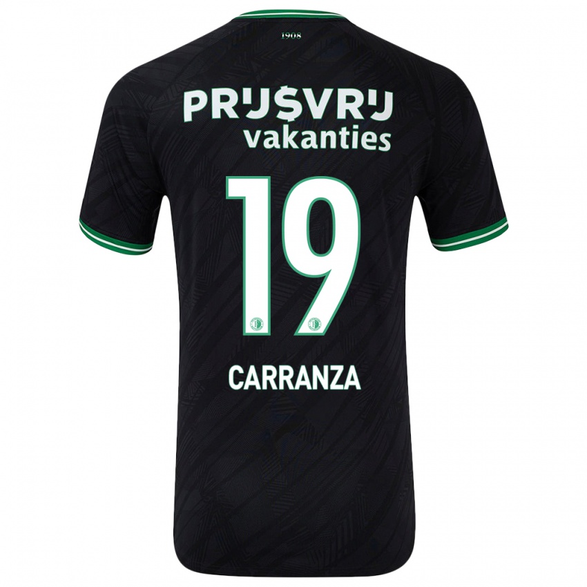 Heren Julián Carranza #19 Zwart Groen Uitshirt Uittenue 2024/25 T-Shirt België