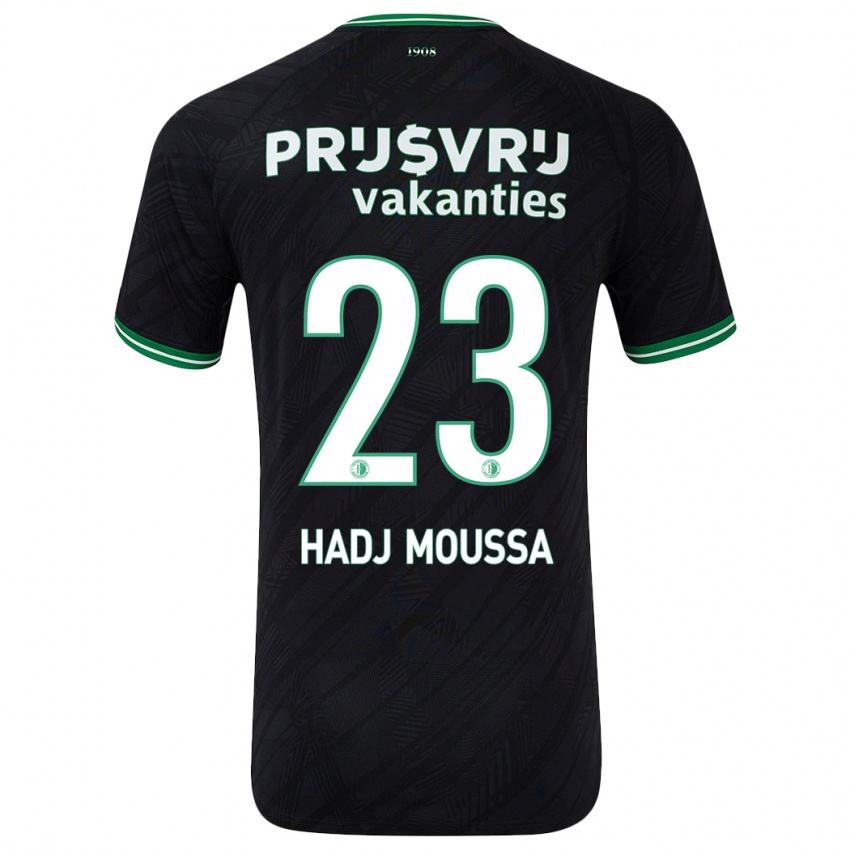 Heren Anis Hadj Moussa #23 Zwart Groen Uitshirt Uittenue 2024/25 T-Shirt België