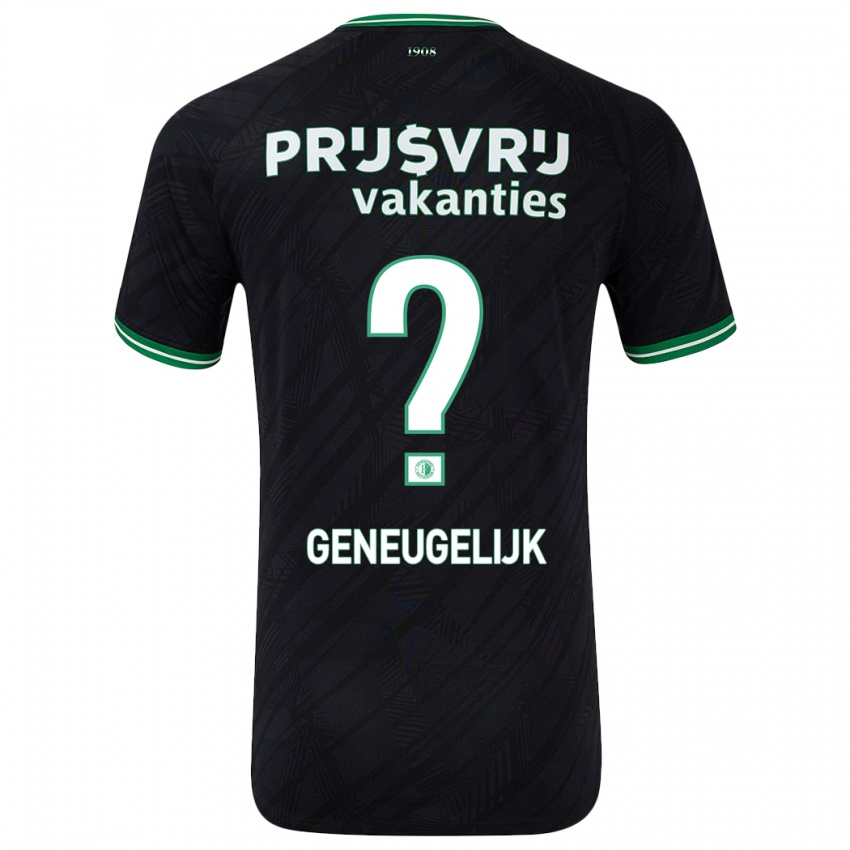 Heren Ivar Geneugelijk #0 Zwart Groen Uitshirt Uittenue 2024/25 T-Shirt België