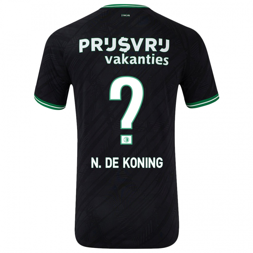 Herren Nick De Koning #0 Schwarz Grün Auswärtstrikot Trikot 2024/25 T-Shirt Belgien