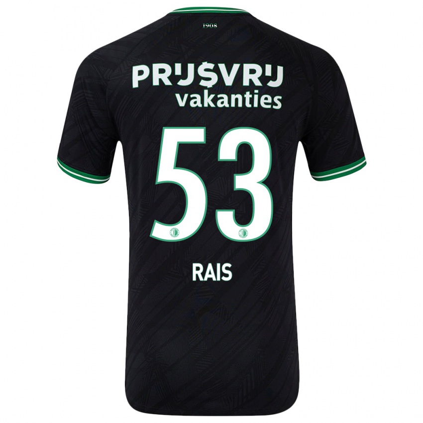 Homme Maillot Amir Rais #53 Noir Vert Tenues Extérieur 2024/25 T-Shirt Belgique