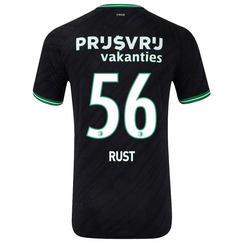 Herren Fabiano Rust #56 Schwarz Grün Auswärtstrikot Trikot 2024/25 T-Shirt Belgien