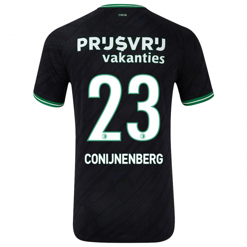 Herren Jada Conijnenberg #23 Schwarz Grün Auswärtstrikot Trikot 2024/25 T-Shirt Belgien