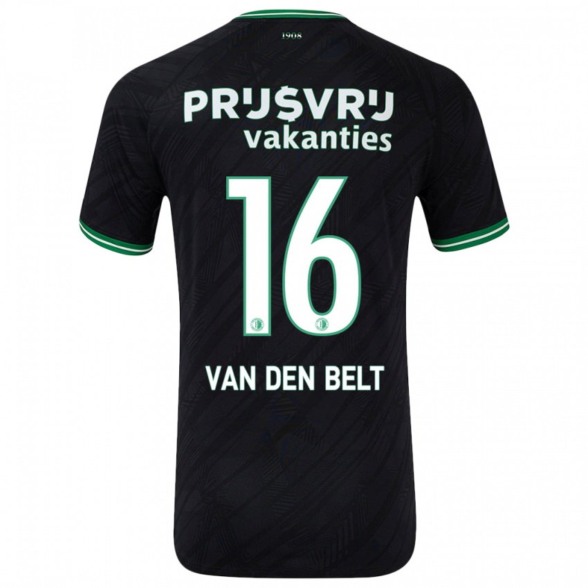 Herren Thomas Van Den Belt #16 Schwarz Grün Auswärtstrikot Trikot 2024/25 T-Shirt Belgien