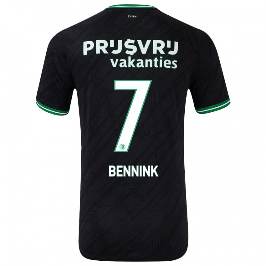 Herren Maxime Bennink #7 Schwarz Grün Auswärtstrikot Trikot 2024/25 T-Shirt Belgien