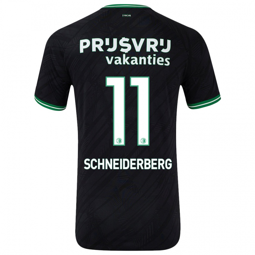 Herren July Schneiderberg #11 Schwarz Grün Auswärtstrikot Trikot 2024/25 T-Shirt Belgien