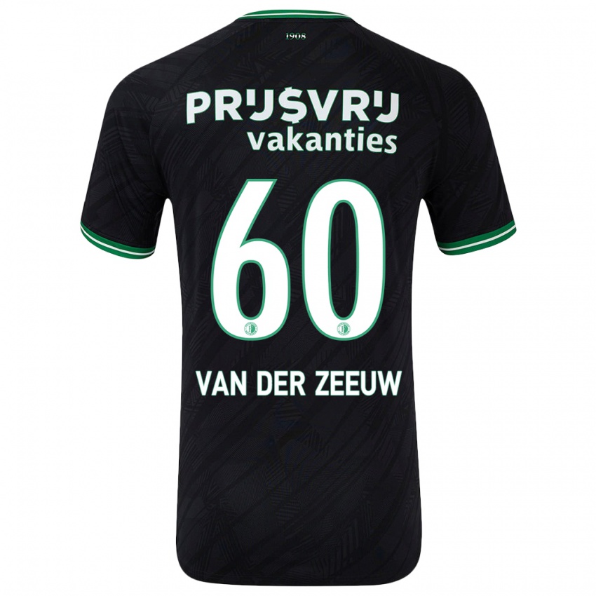 Herren Twan Van Der Zeeuw #60 Schwarz Grün Auswärtstrikot Trikot 2024/25 T-Shirt Belgien