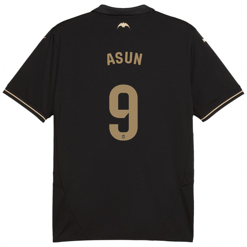 Homme Maillot Asun #9 Noir Tenues Extérieur 2024/25 T-Shirt Belgique