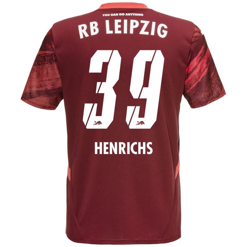 Homme Maillot Benjamin Henrichs #39 Bordeaux Tenues Extérieur 2024/25 T-Shirt Belgique