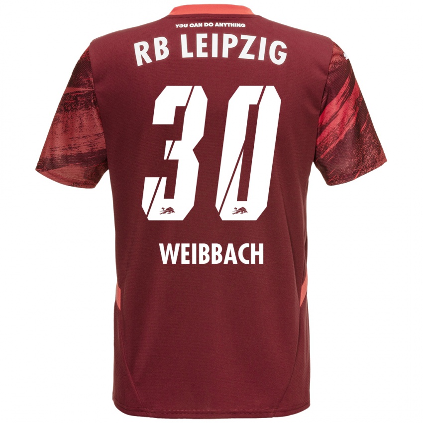 Homme Maillot Noah Weißbach #30 Bordeaux Tenues Extérieur 2024/25 T-Shirt Belgique