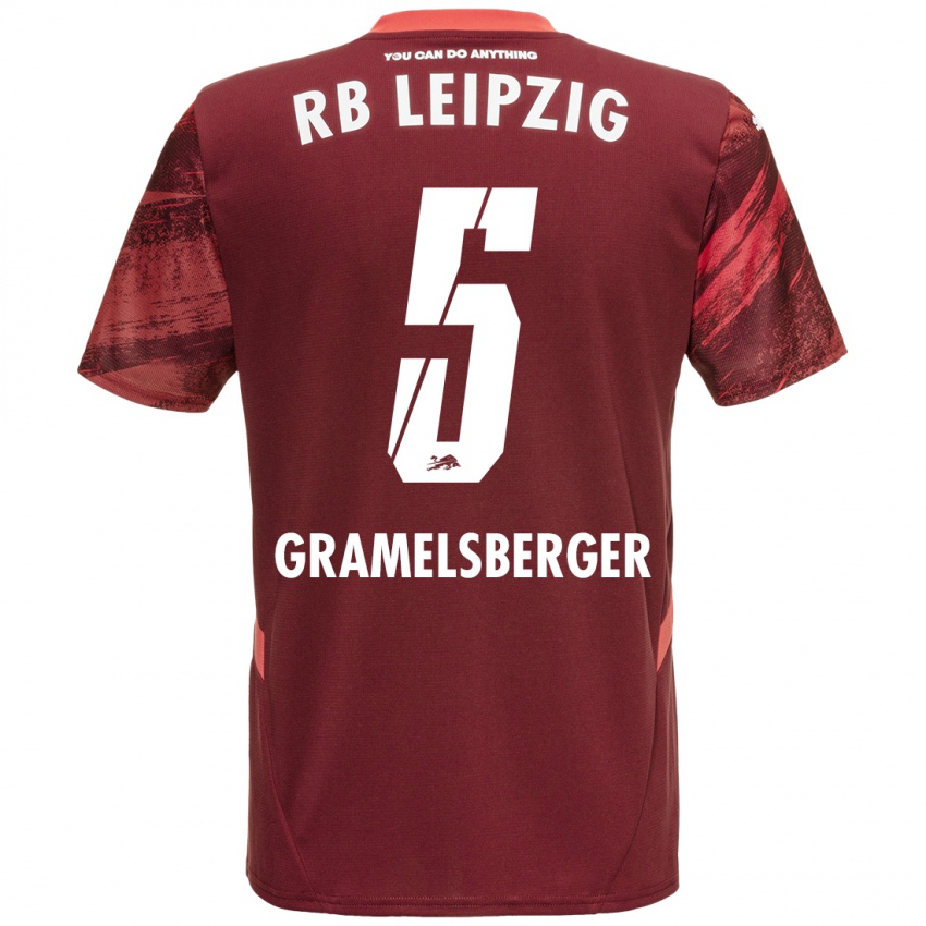 Homme Maillot Lennert Gramelsberger #5 Bordeaux Tenues Extérieur 2024/25 T-Shirt Belgique