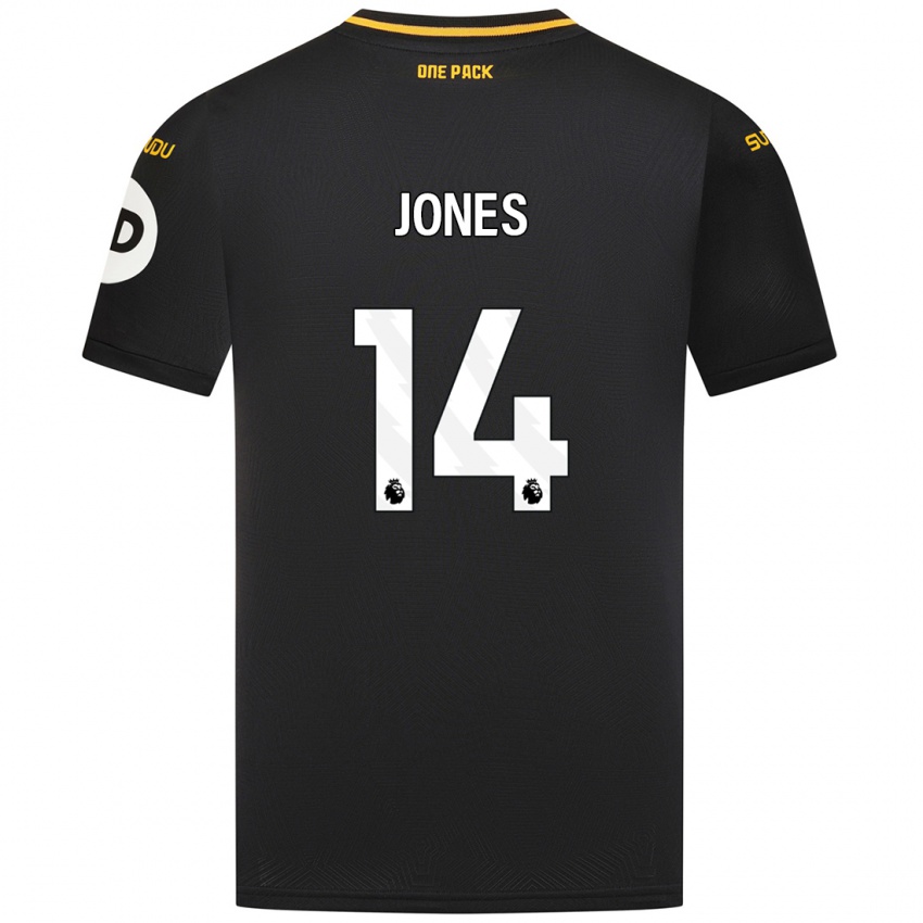 Homme Maillot Meesha Dudley-Jones #14 Noir Tenues Extérieur 2024/25 T-Shirt Belgique