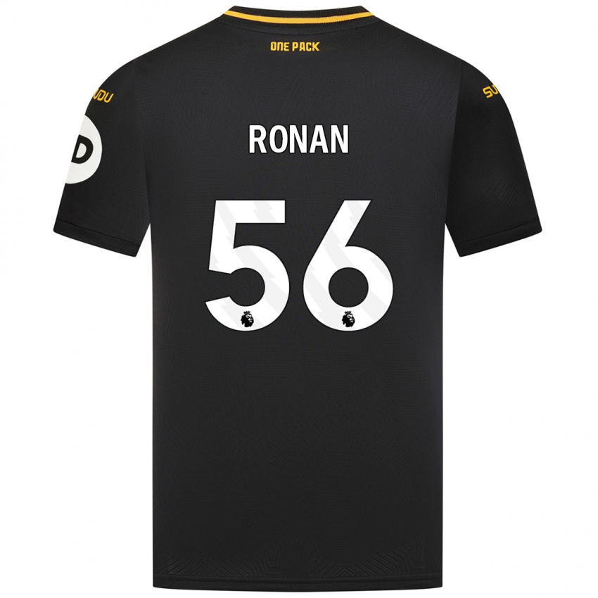 Homme Maillot Connor Ronan #56 Noir Tenues Extérieur 2024/25 T-Shirt Belgique