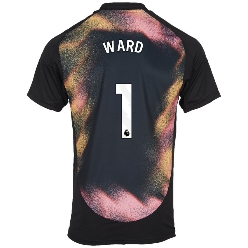 Homme Maillot Danny Ward #1 Noir Blanc Tenues Extérieur 2024/25 T-Shirt Belgique