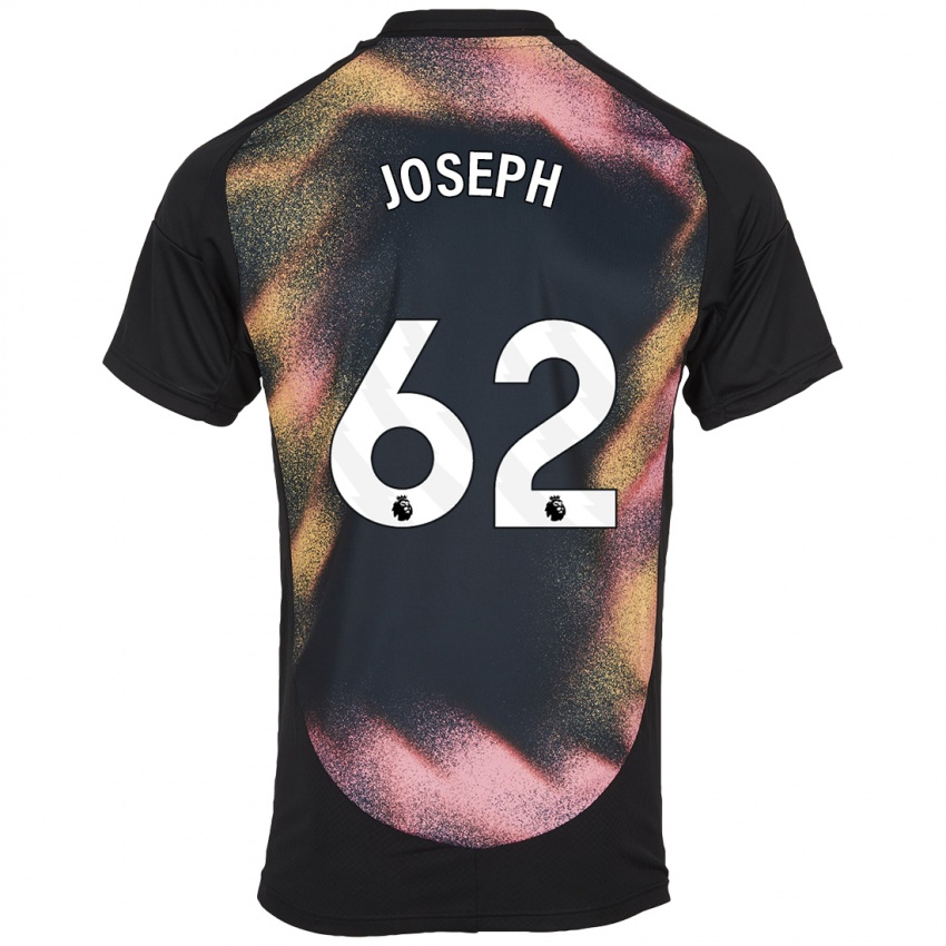 Homme Maillot Jayden Joseph #62 Noir Blanc Tenues Extérieur 2024/25 T-Shirt Belgique