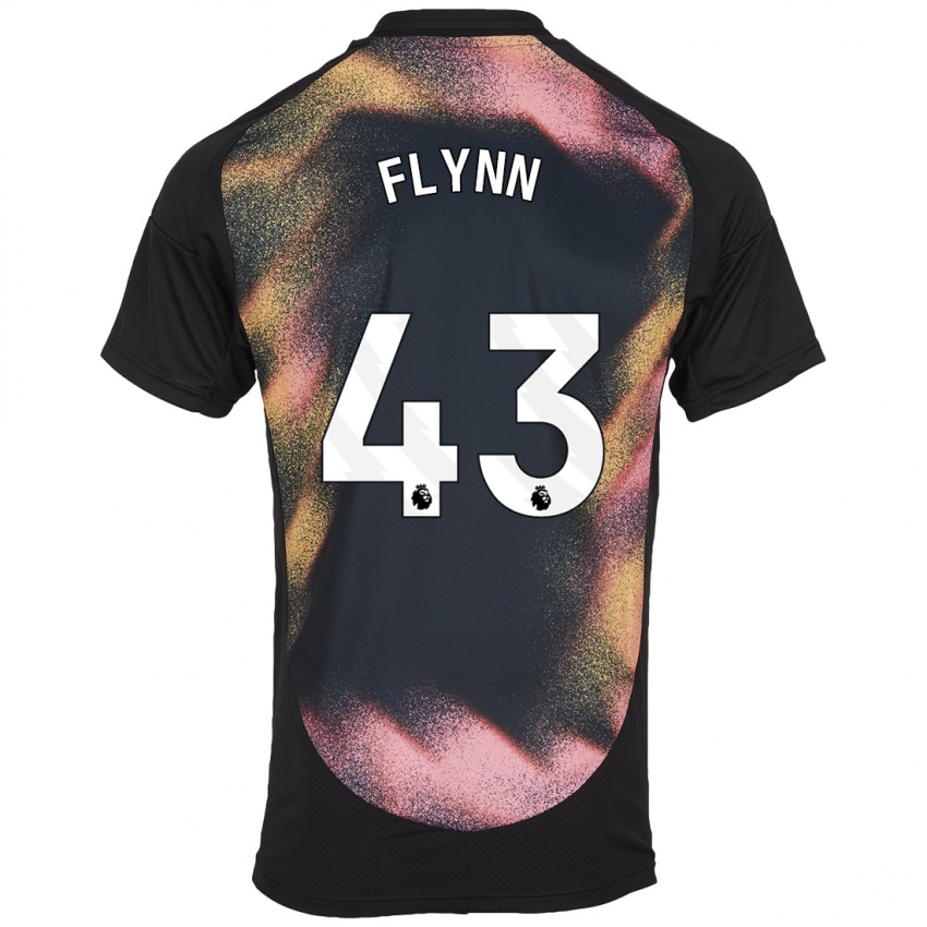 Homme Maillot Shane Flynn #43 Noir Blanc Tenues Extérieur 2024/25 T-Shirt Belgique