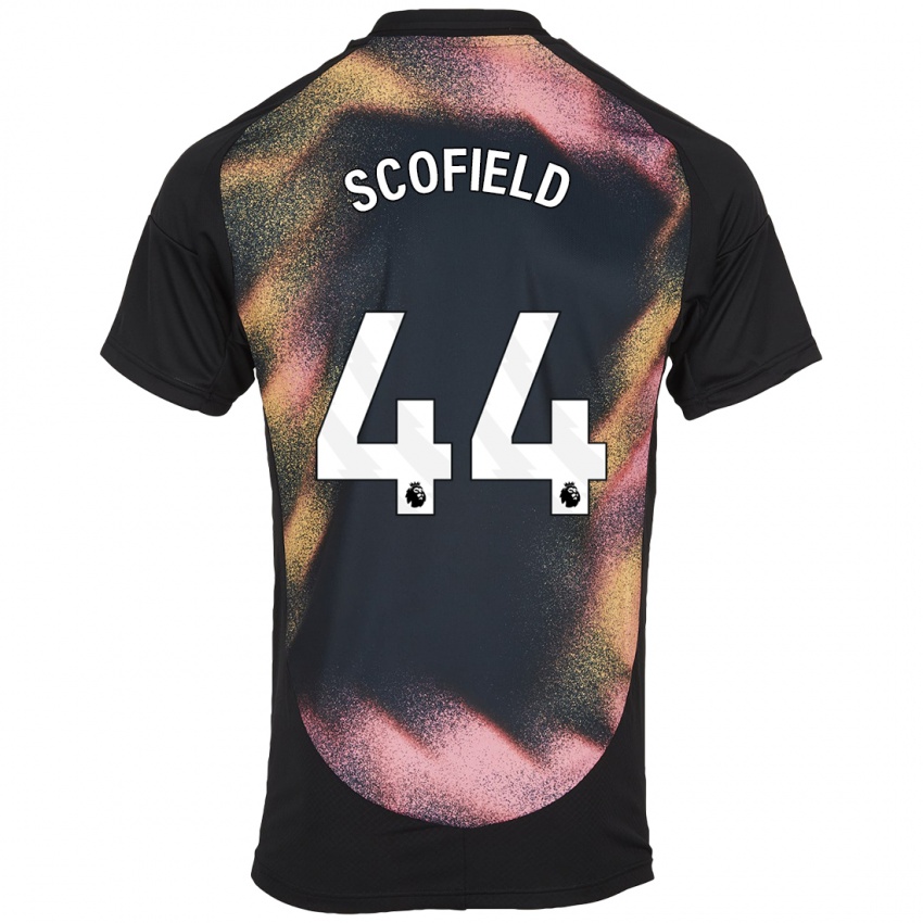 Homme Maillot Connie Scofield #44 Noir Blanc Tenues Extérieur 2024/25 T-Shirt Belgique