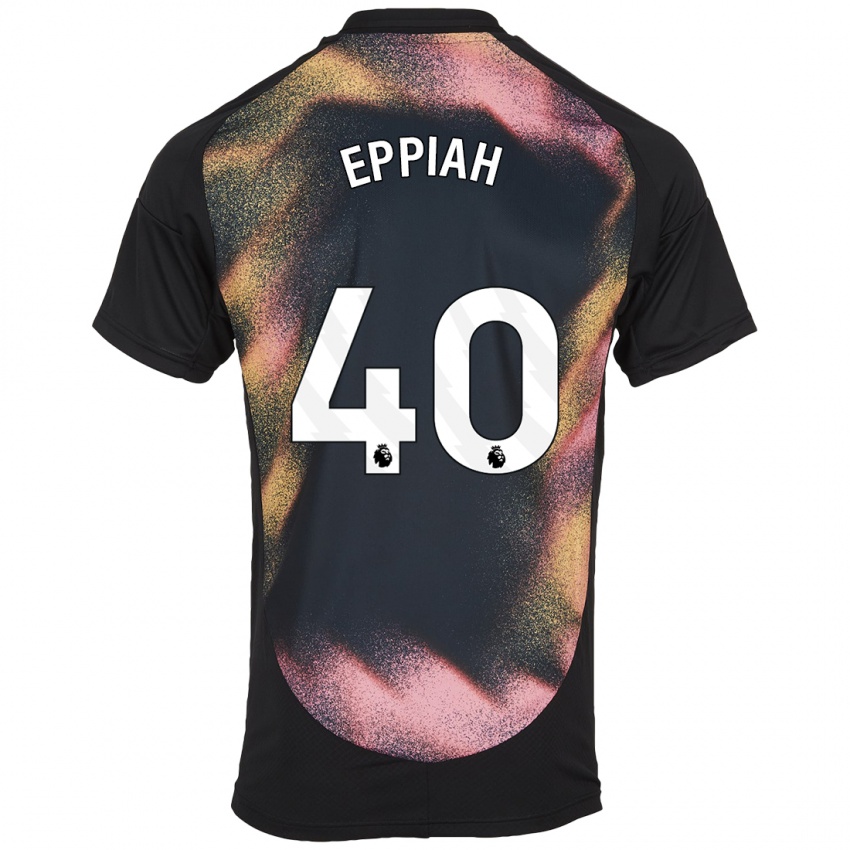 Homme Maillot Josh Eppiah #40 Noir Blanc Tenues Extérieur 2024/25 T-Shirt Belgique