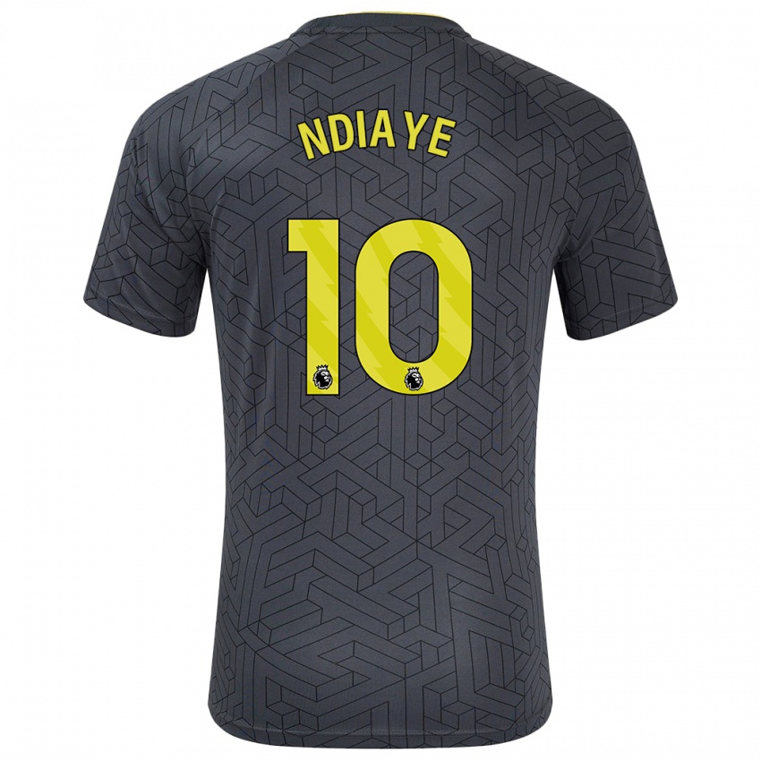 Heren Iliman Ndiaye #10 Zwart Geel Uitshirt Uittenue 2024/25 T-Shirt België