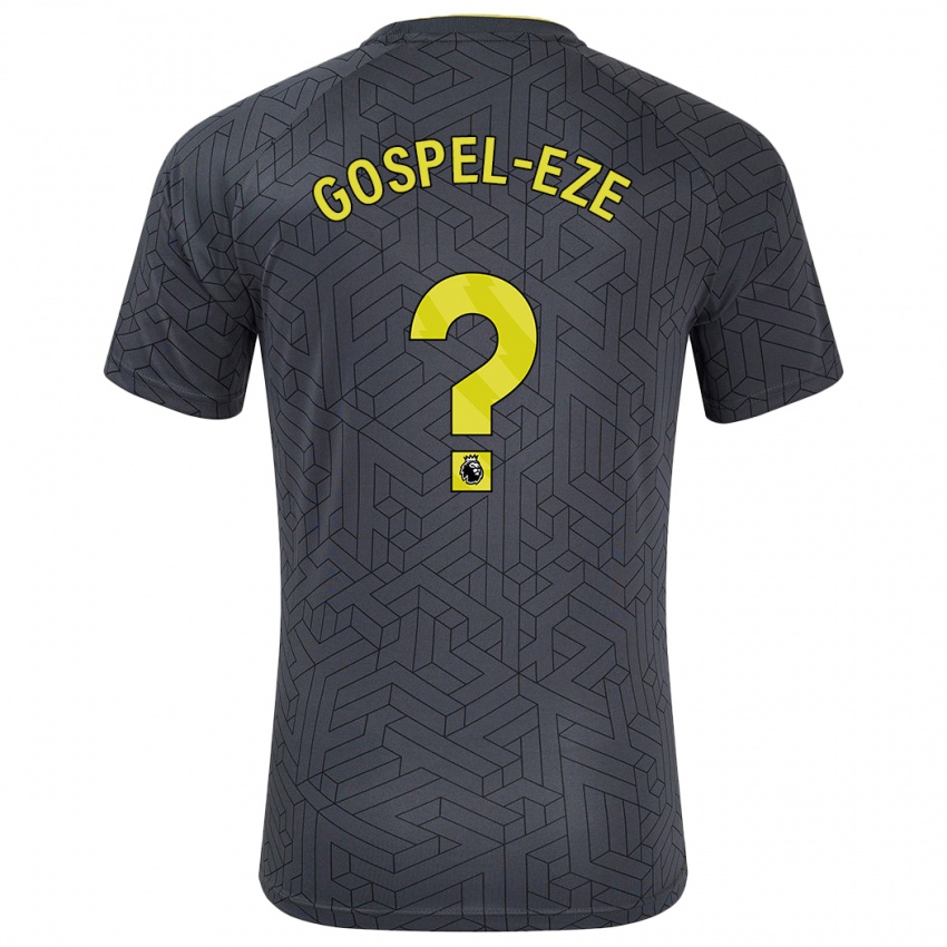 Herren Goodness Gospel-Eze #0 Schwarz Gelb Auswärtstrikot Trikot 2024/25 T-Shirt Belgien