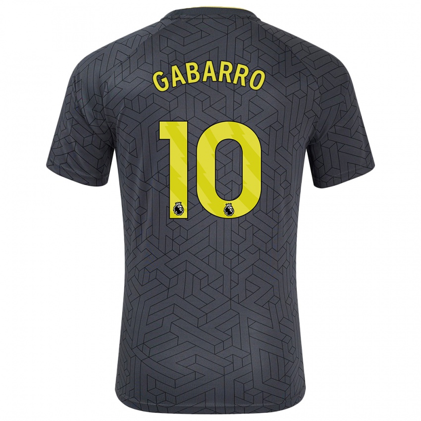 Herren Inma Gabarro #10 Schwarz Gelb Auswärtstrikot Trikot 2024/25 T-Shirt Belgien