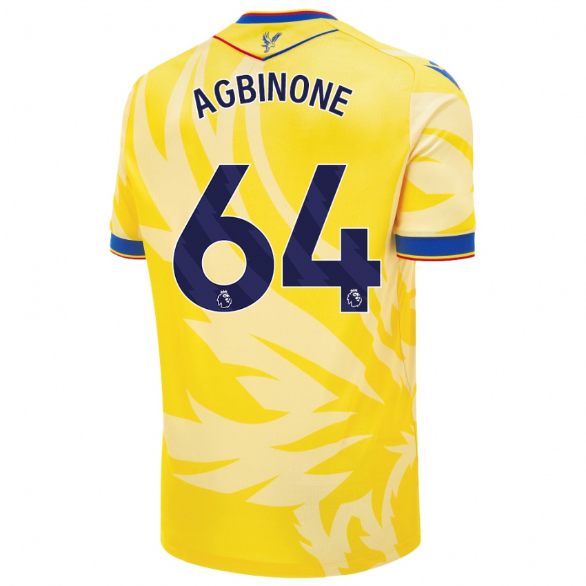 Homme Maillot Asher Agbinone #64 Jaune Tenues Extérieur 2024/25 T-Shirt Belgique