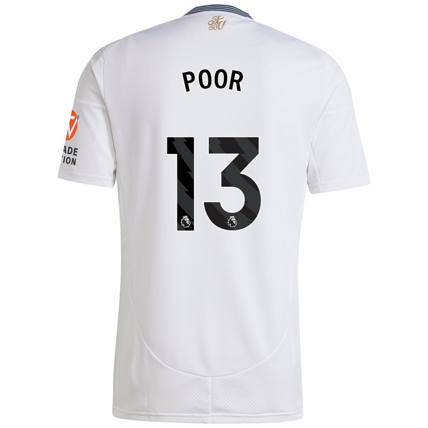 Herren Sophia Poor #13 Weiß Auswärtstrikot Trikot 2024/25 T-Shirt Belgien