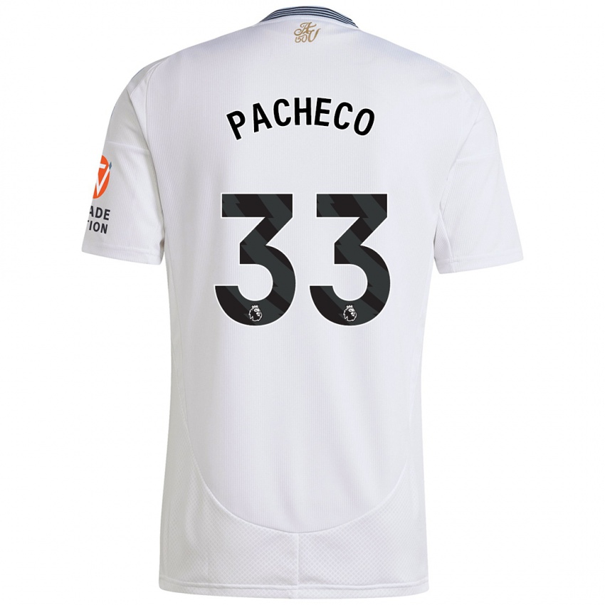 Herren Maz Pacheco #33 Weiß Auswärtstrikot Trikot 2024/25 T-Shirt Belgien