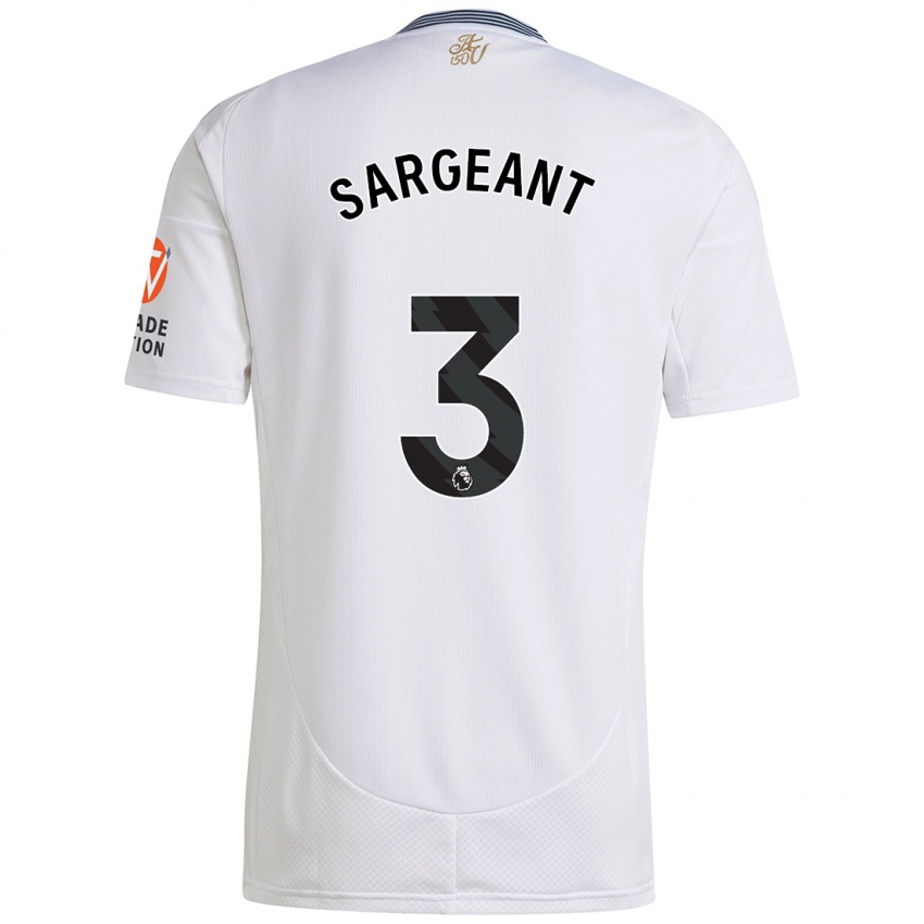 Herren Meaghan Sargeant #3 Weiß Auswärtstrikot Trikot 2024/25 T-Shirt Belgien