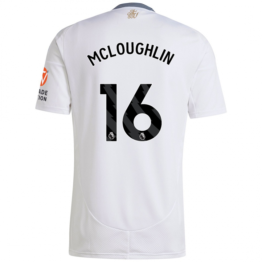 Herren Olivia Mcloughlin #16 Weiß Auswärtstrikot Trikot 2024/25 T-Shirt Belgien