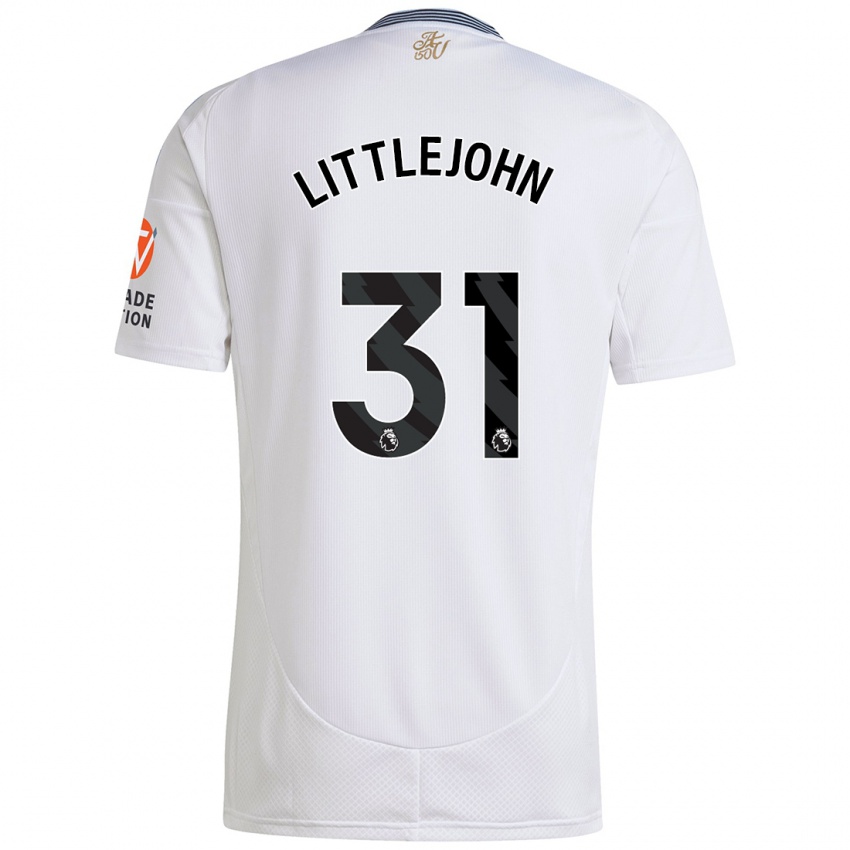 Herren Ruesha Littlejohn #31 Weiß Auswärtstrikot Trikot 2024/25 T-Shirt Belgien