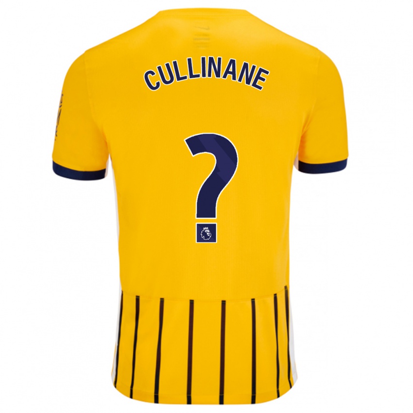 Herren Billy-Ray Cullinane #0 Gold Blau Nadelstreifen Auswärtstrikot Trikot 2024/25 T-Shirt Belgien