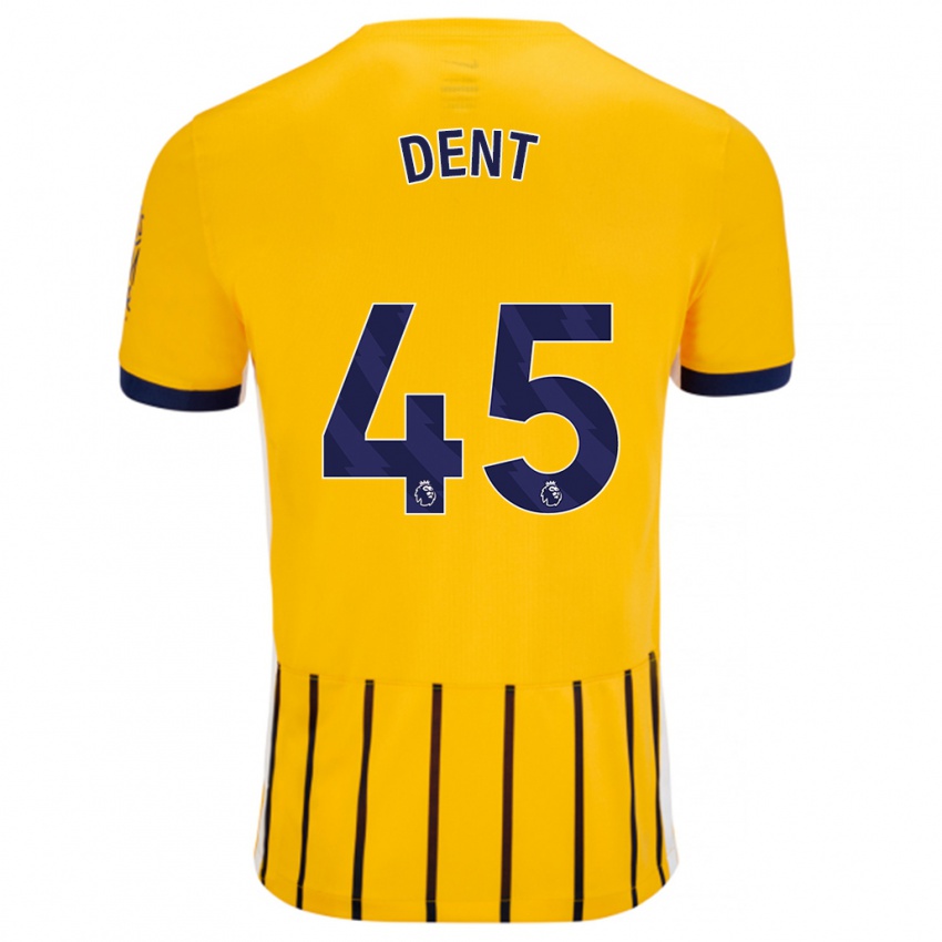 Herren Lily Dent #45 Gold Blau Nadelstreifen Auswärtstrikot Trikot 2024/25 T-Shirt Belgien