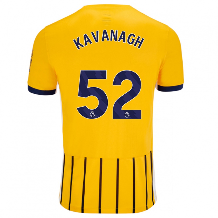 Herren Leigh Kavanagh #52 Gold Blau Nadelstreifen Auswärtstrikot Trikot 2024/25 T-Shirt Belgien