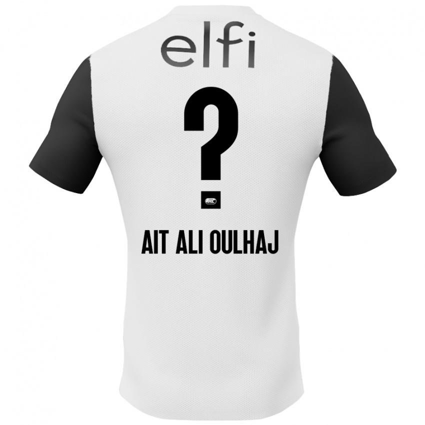 Homme Maillot Adam Ait Ali Oulhaj #0 Blanc Noir Tenues Extérieur 2024/25 T-Shirt Belgique