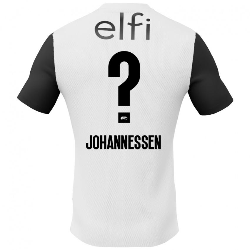 Homme Maillot Tómas Johannessen #0 Blanc Noir Tenues Extérieur 2024/25 T-Shirt Belgique