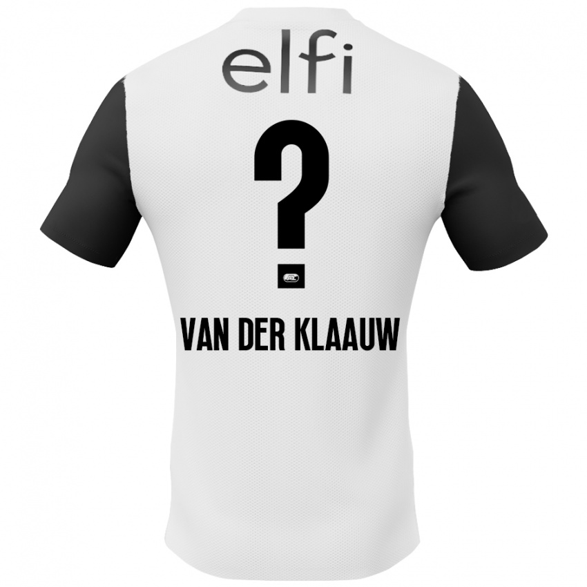 Homme Maillot Deacon Van Der Klaauw #0 Blanc Noir Tenues Extérieur 2024/25 T-Shirt Belgique