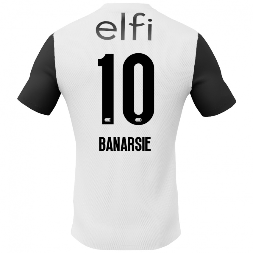 Homme Maillot Amy Banarsie #10 Blanc Noir Tenues Extérieur 2024/25 T-Shirt Belgique