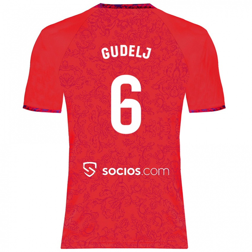 Homme Maillot Nemanja Gudelj #6 Rouge Tenues Extérieur 2024/25 T-Shirt Belgique