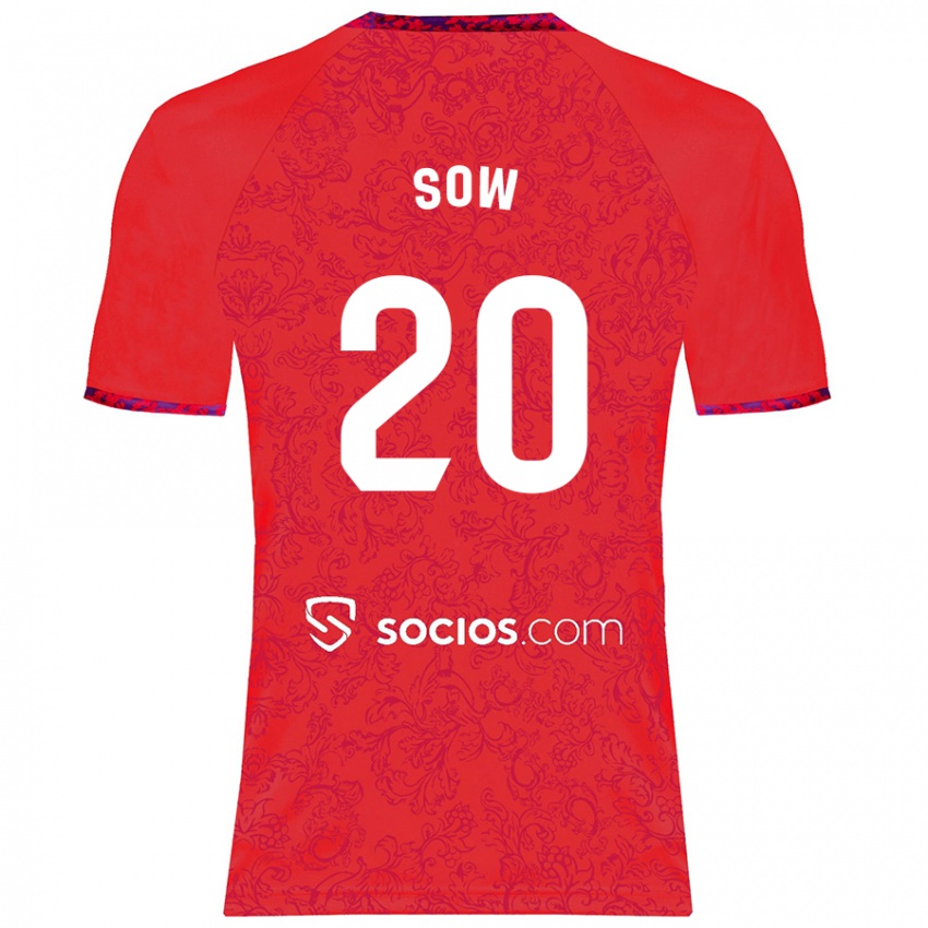 Herren Djibril Sow #20 Rot Auswärtstrikot Trikot 2024/25 T-Shirt Belgien