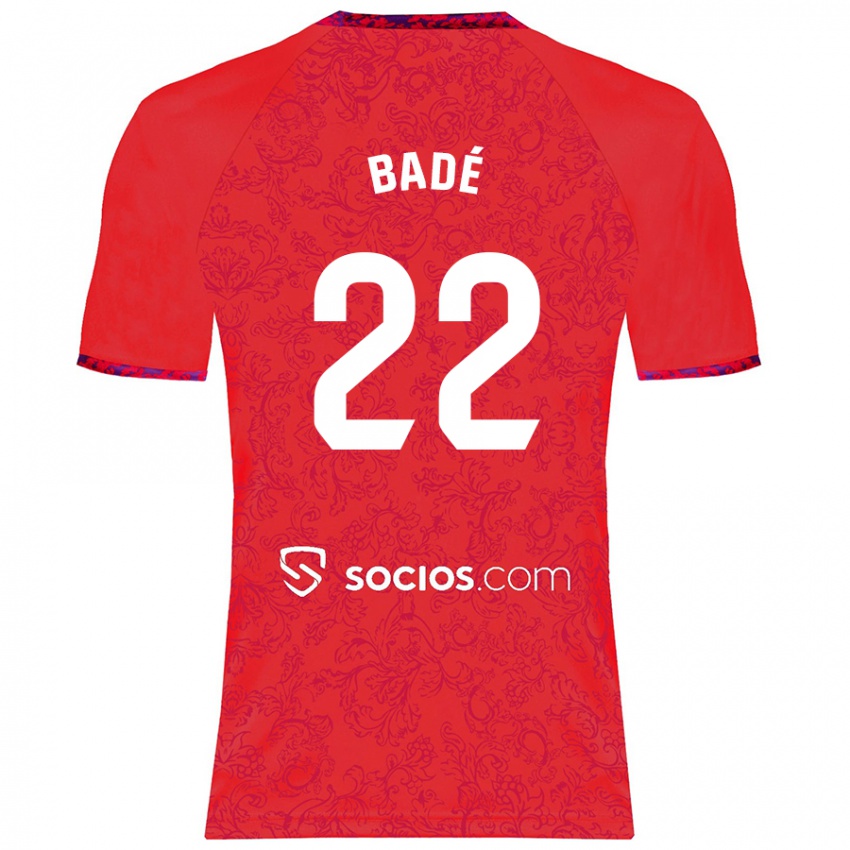 Homme Maillot Loic Bade #22 Rouge Tenues Extérieur 2024/25 T-Shirt Belgique