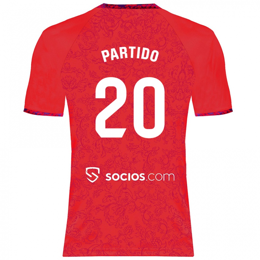 Herren Paula Partido #20 Rot Auswärtstrikot Trikot 2024/25 T-Shirt Belgien