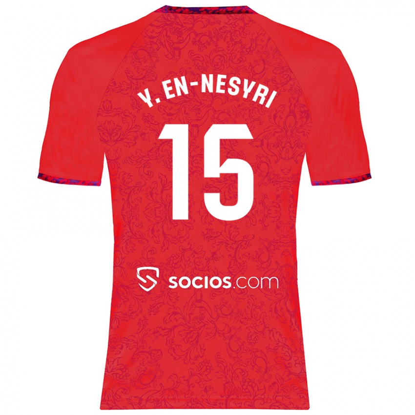 Herren Youssef En-Nesyri #15 Rot Auswärtstrikot Trikot 2024/25 T-Shirt Belgien