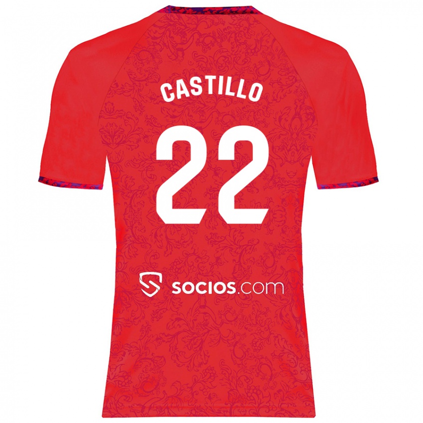 Homme Maillot José Castillo #22 Rouge Tenues Extérieur 2024/25 T-Shirt Belgique